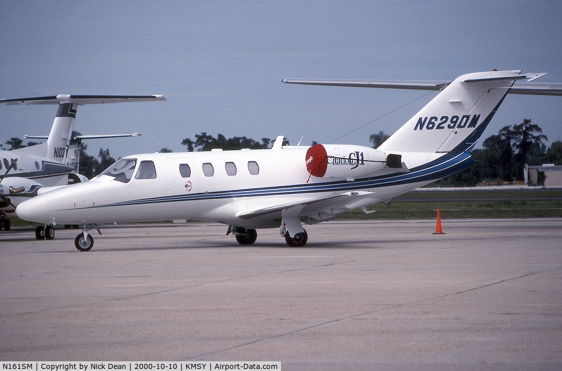 N161SM, 2000 Cessna 525 CitationJet CJ1 C/N 525-0369, KMSY (Seen here as N629DM and currently registered N161SM as posted)