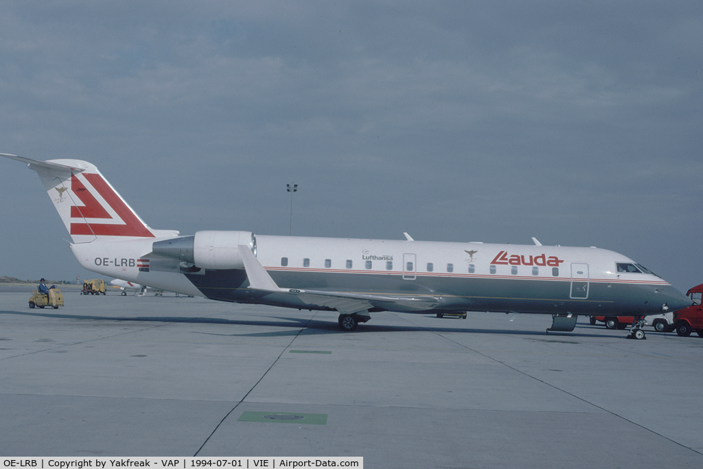 OE-LRB, 1993 Canadair CRJ-100LR (CL-600-2B19) C/N 7033, Lauda Air Regionaljet
