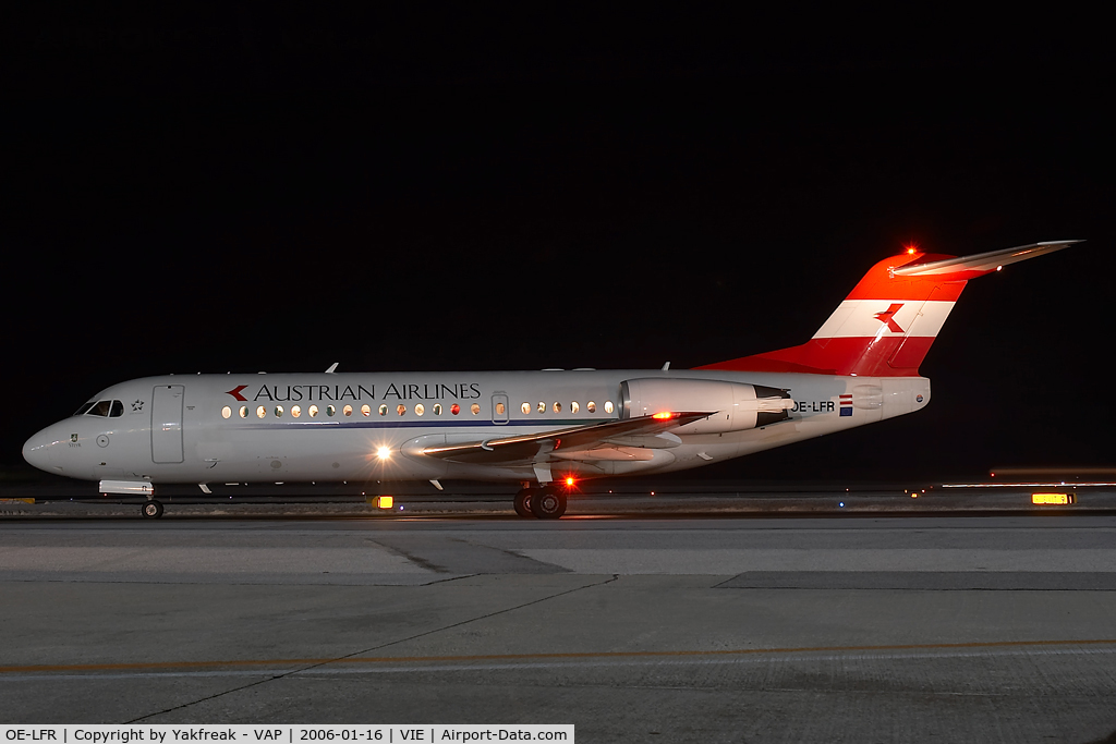 OE-LFR, 1996 Fokker 70 (F-28-0070) C/N 11572, Austrian Airlines Fokker 70