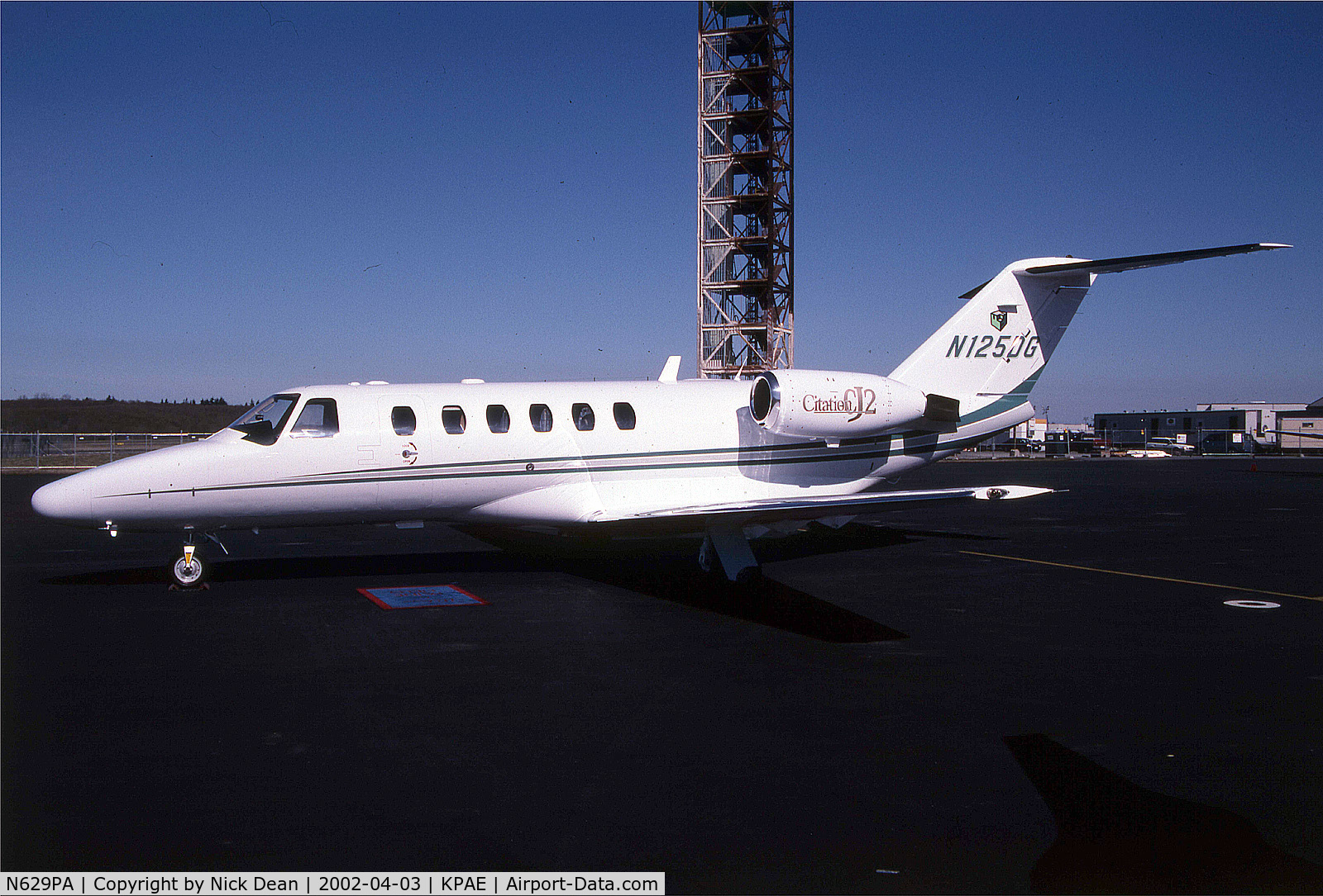 N629PA, 2001 Cessna 525A CitationJet CJ2 C/N 525A-0015, KPAE(Seen here as N125DG this CJ2 is currently registered N629PA as posted)