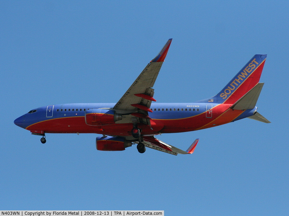 N403WN, 2001 Boeing 737-7H4 C/N 29815, Southwest 737-700