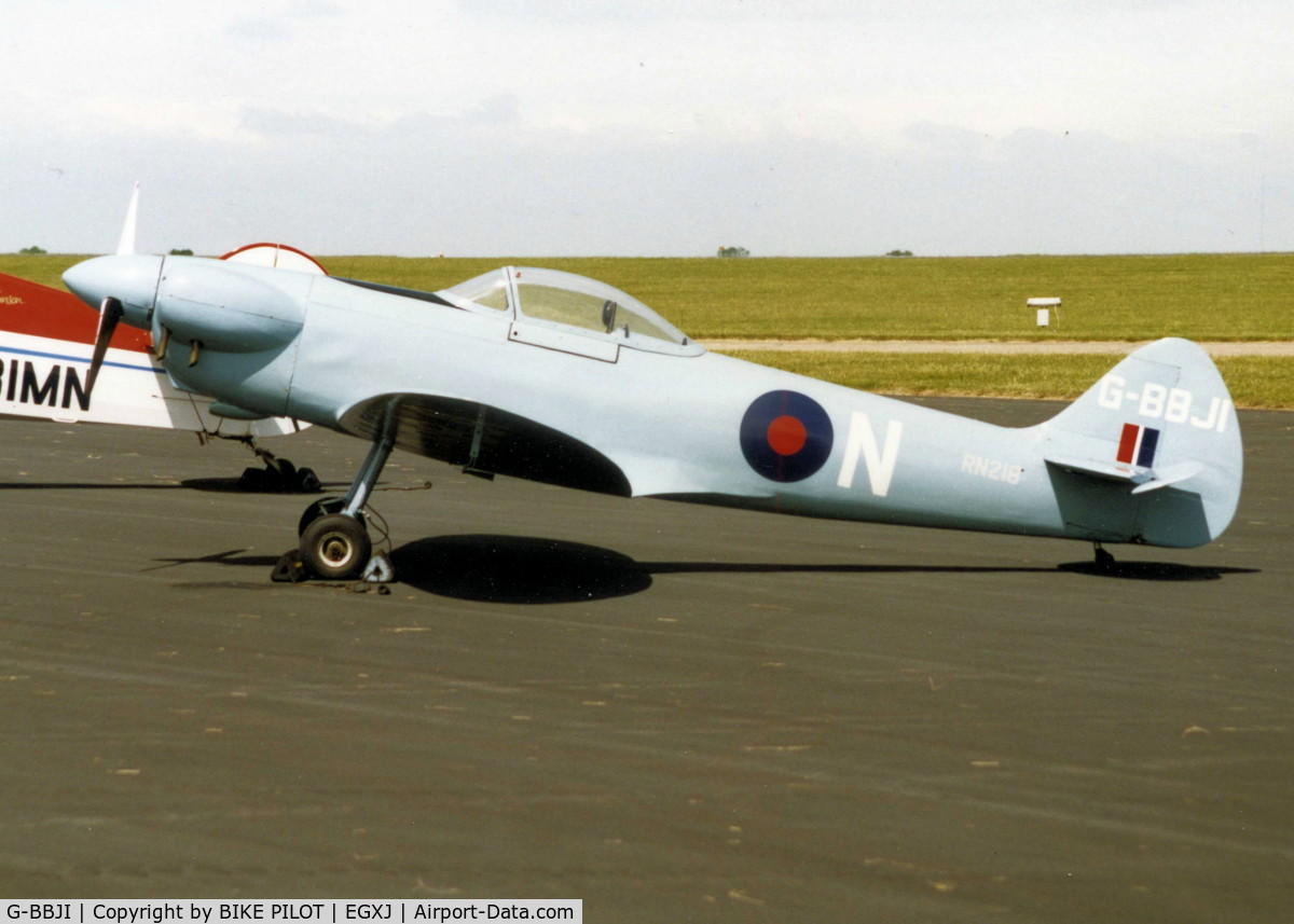 G-BBJI, 1975 Isaacs Spitfire C/N PFA 027-10055, VISITING RAF COTTESMORE AIRSHOW 1992
