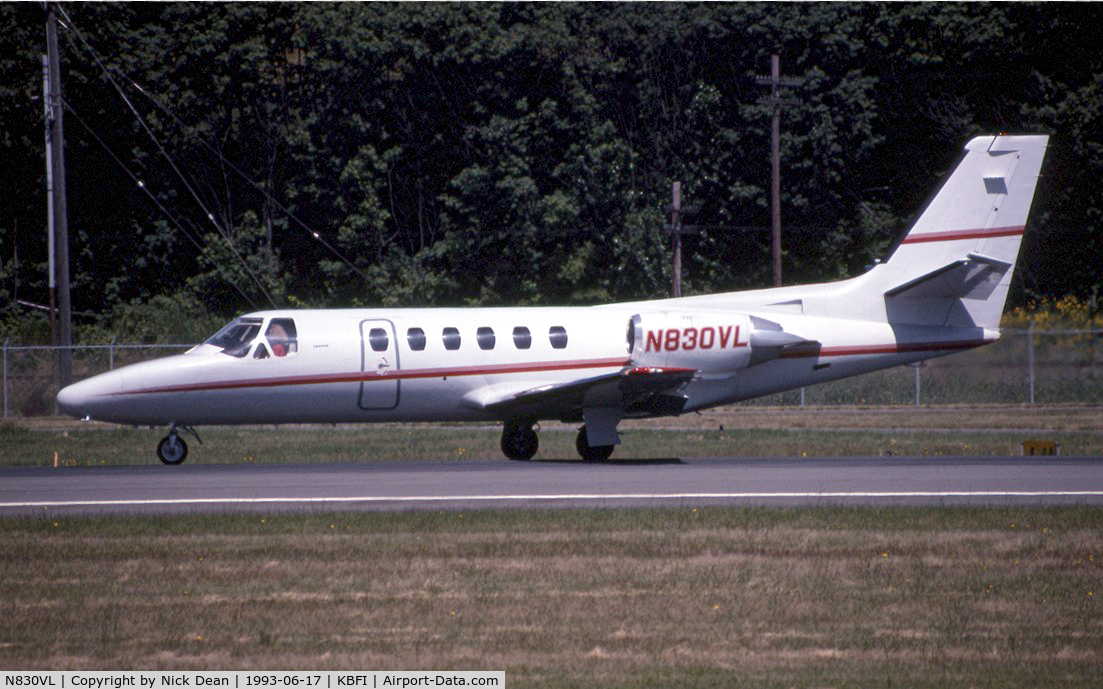 N830VL, 1982 Cessna 550 Citation II C/N 550-0412, KBFI
