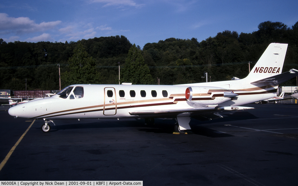 N600EA, 1985 Cessna S550 Citation IIS C/N S5500015, KBFI