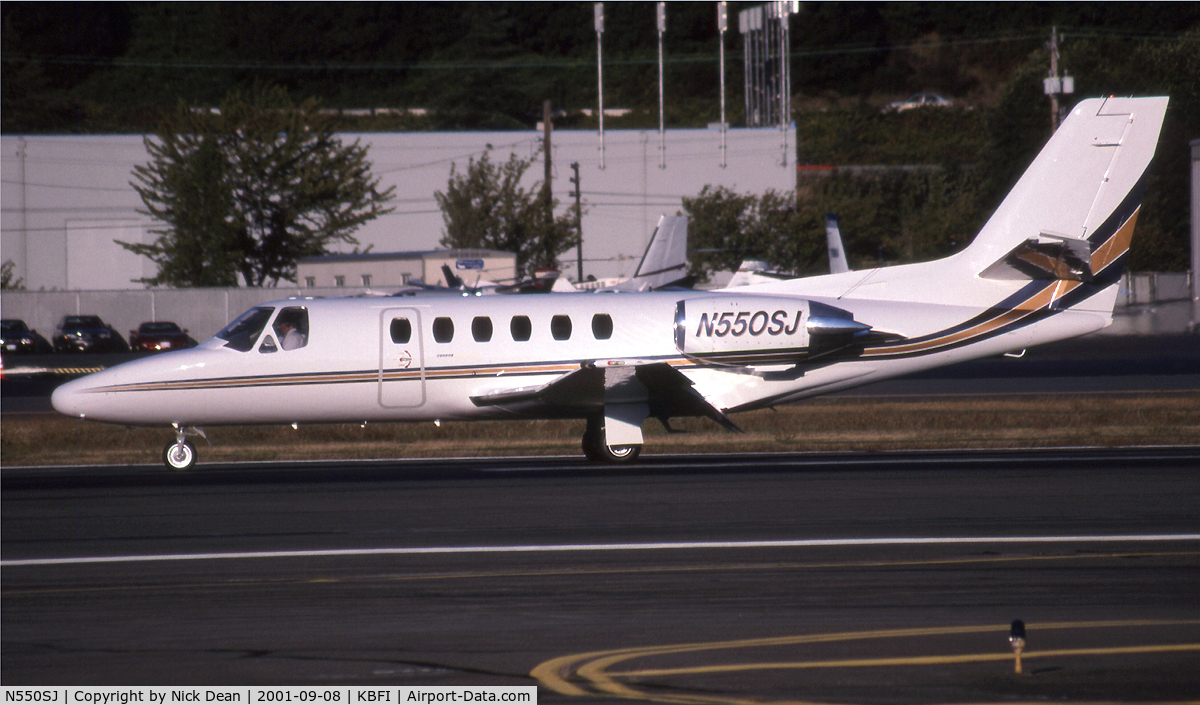 N550SJ, 1986 Cessna S550 Citation IIS C/N S550-0100, KBFI