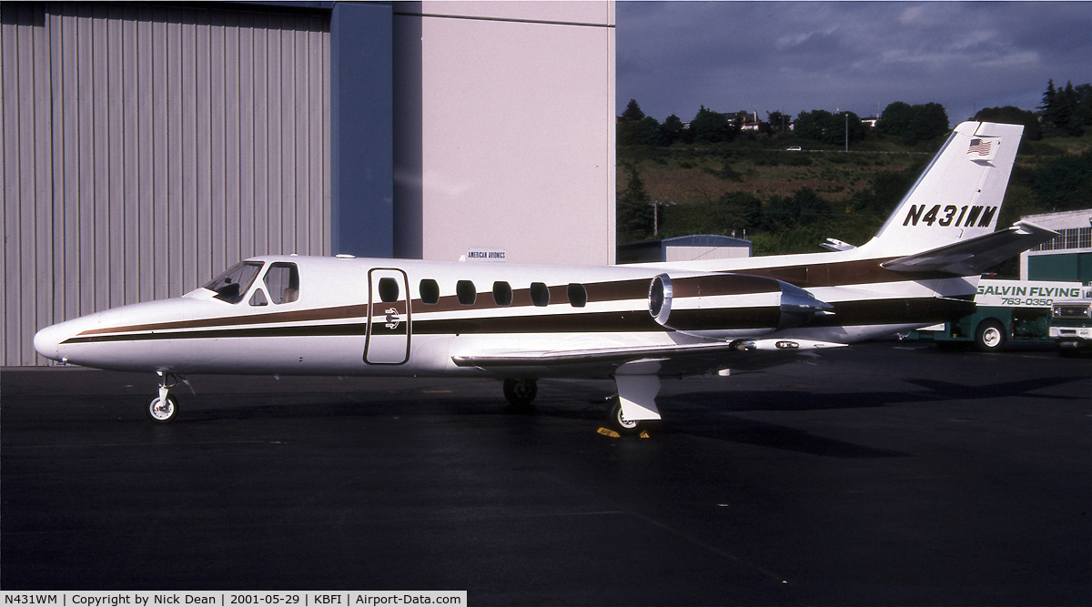 N431WM, 1987 Cessna S550 Citation IIS Citation IIS C/N S550-0133, KBFI