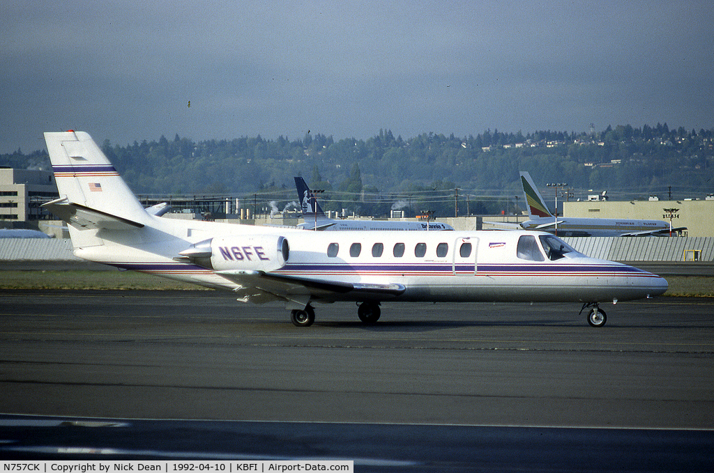 N757CK, 1989 Cessna 560 Citation V C/N 560-0028, KBFI (Seen here in its Fed Ex days as N6FE this airframe is now registered N757CK as posted)