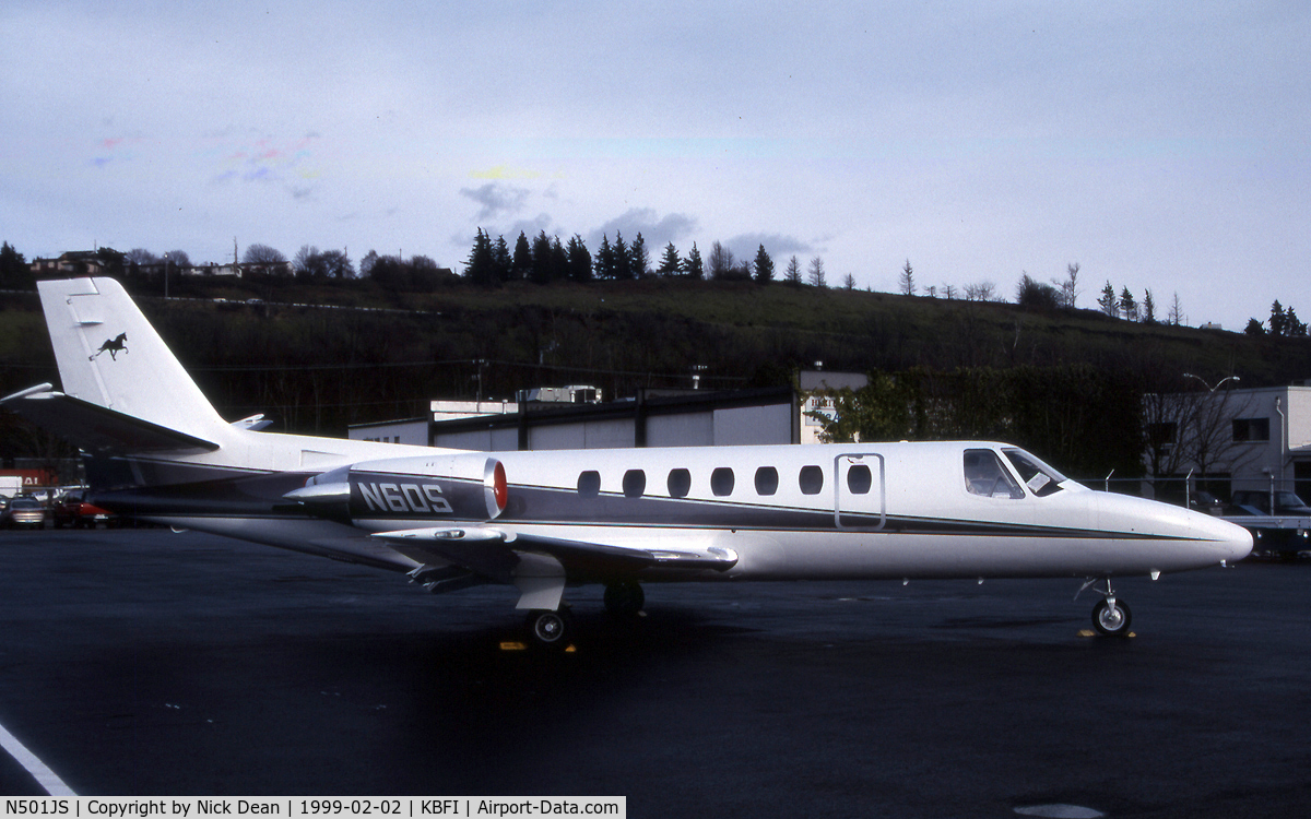 N501JS, 1990 Cessna 560 C/N 560-0066, KBFI (Seen here as N60S this airframe is now registered N501JS as posted)