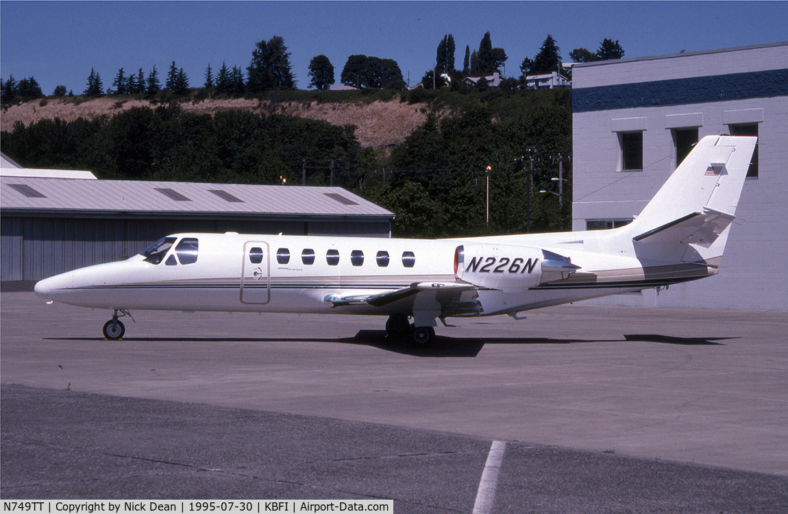 N749TT, 1994 Cessna 560 Citation Ultra C/N 560-0248, KBFI (Seen here as N226N of Nordstrom Dept stores this airframe is currently registered N749TT as posted)