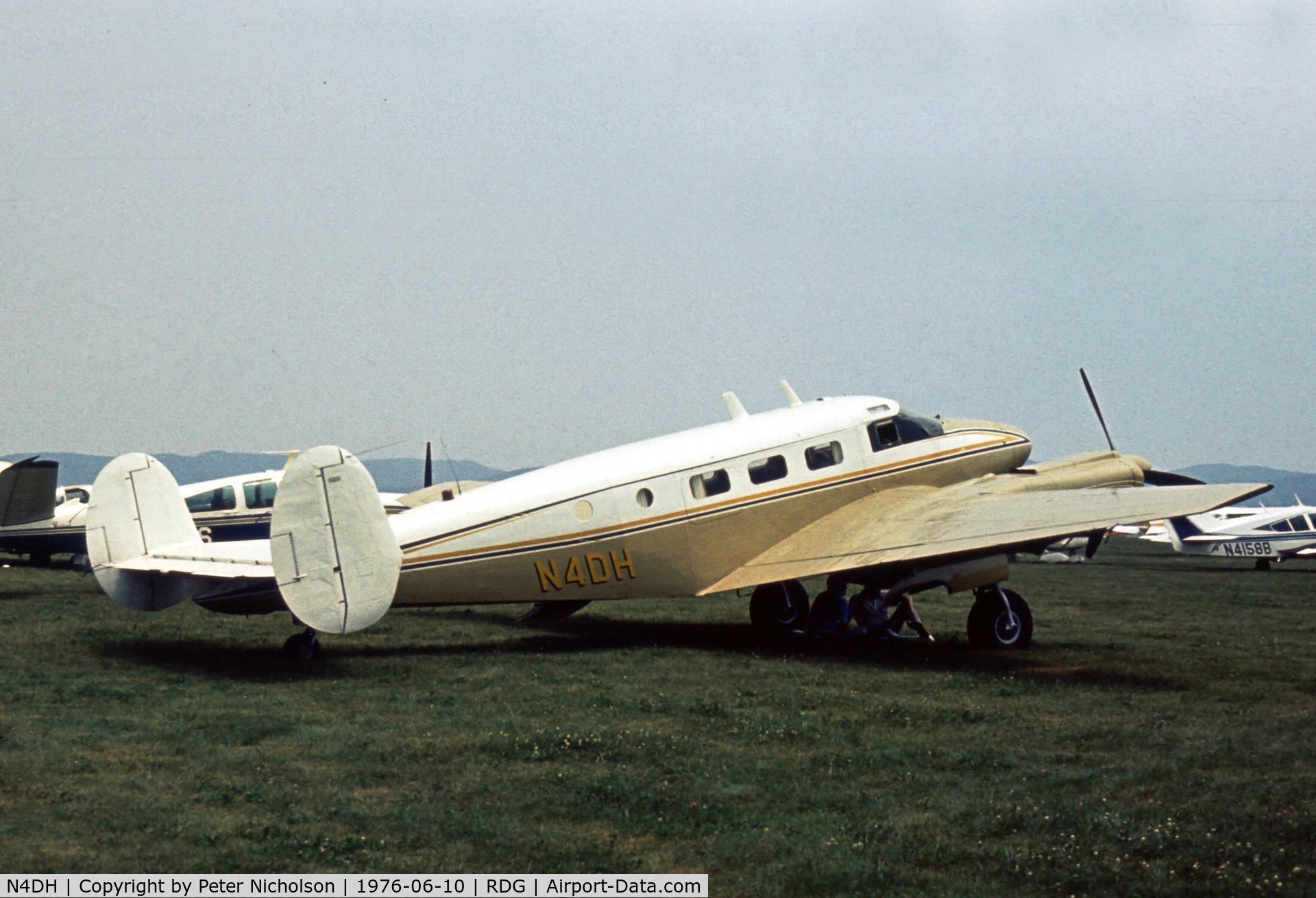 N4DH, 1946 Beech D18S C/N A-260, A visitor to the 1976 Reading Airshow in Pennsylvania.