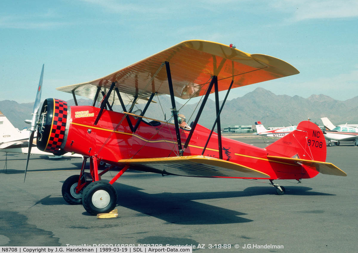 N8708, 1929 Curtiss-Wright Travel Air D-4000 C/N 926, at Scottsdale AZ