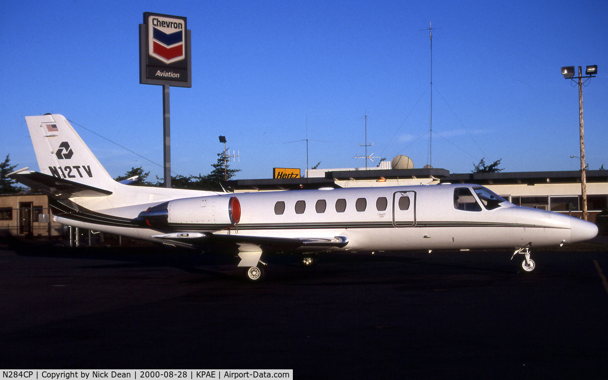 N284CP, 1996 Cessna 560 C/N 560-0358, KPAE (Seen here as N12TV and currently registered N284CP as posted)