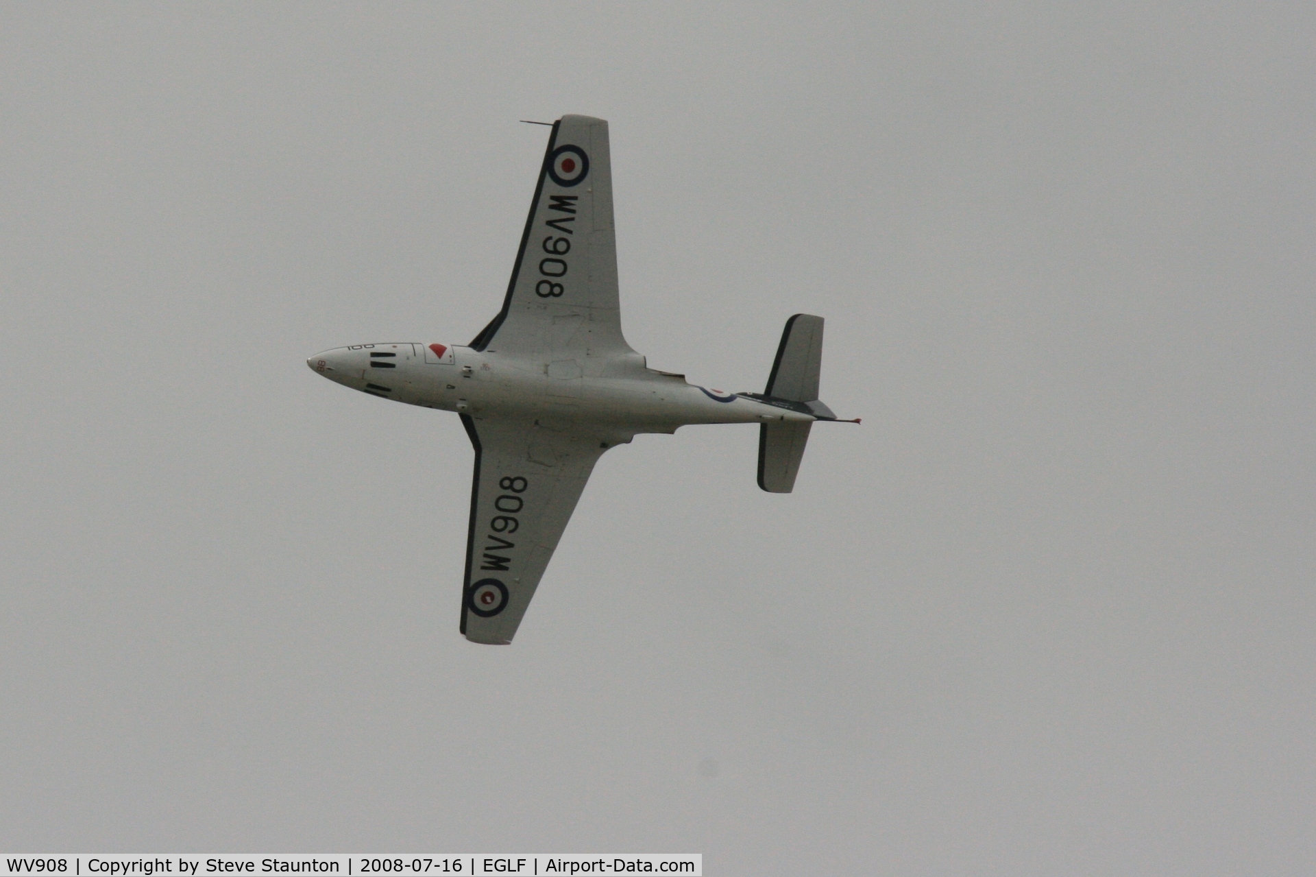 WV908, 1954 Hawker Sea Hawk FGA.6 C/N 6123, Taken at Farnborough Airshow on the Wednesday trade day, 16th July 2009