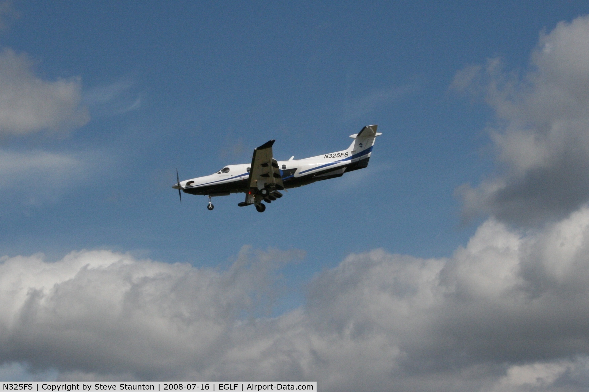 N325FS, 2006 Pilatus PC-12/47 C/N 746, Taken at Farnborough Airshow on the Wednesday trade day, 16th July 2008