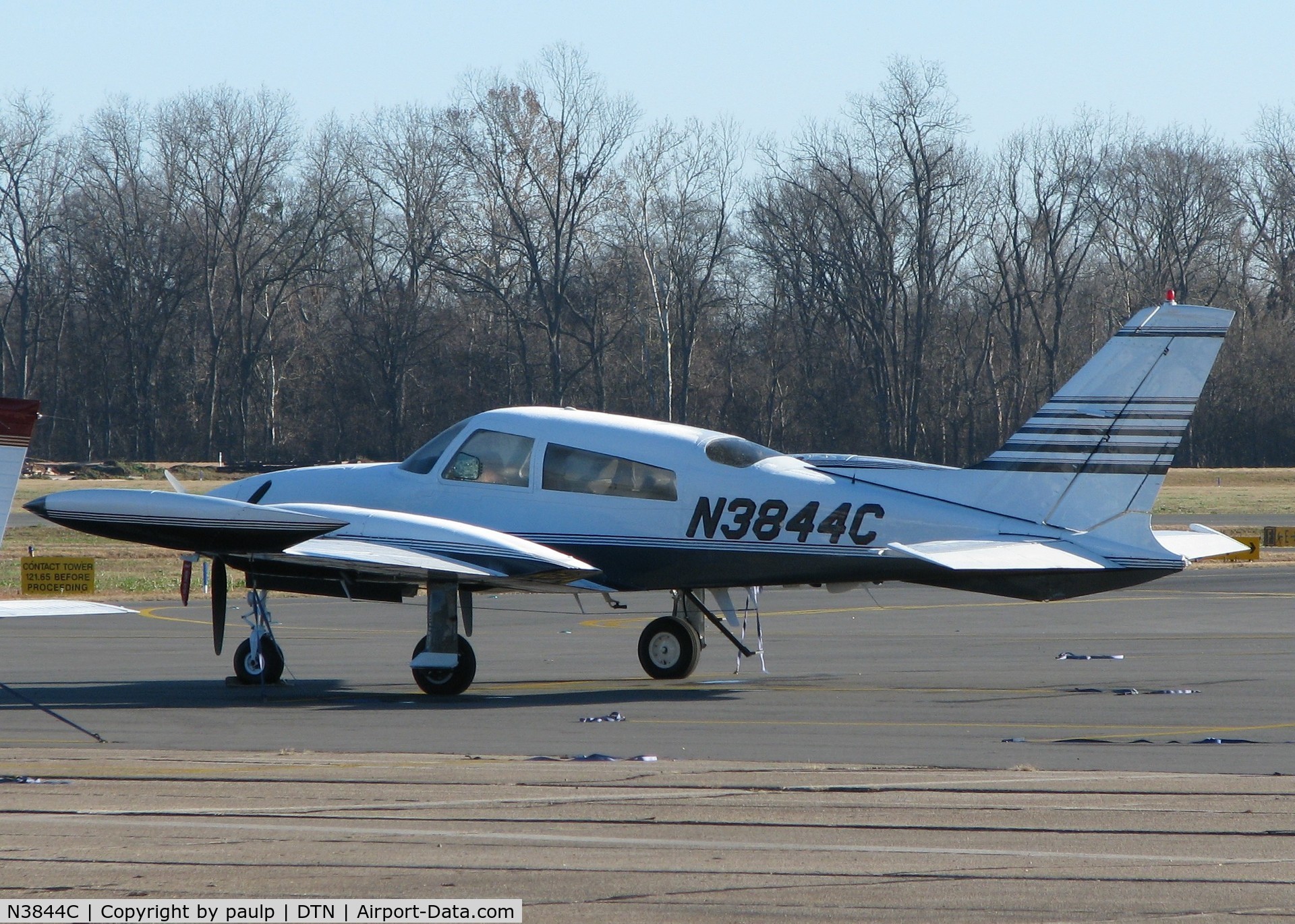 N3844C, 1977 Cessna 310R C/N 310R1238, Parked at Downtown Shreveport.