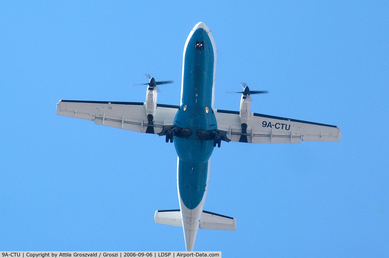 9A-CTU, 1995 ATR 42-320 C/N 394, Above Kastel Stari, landing Split airport.