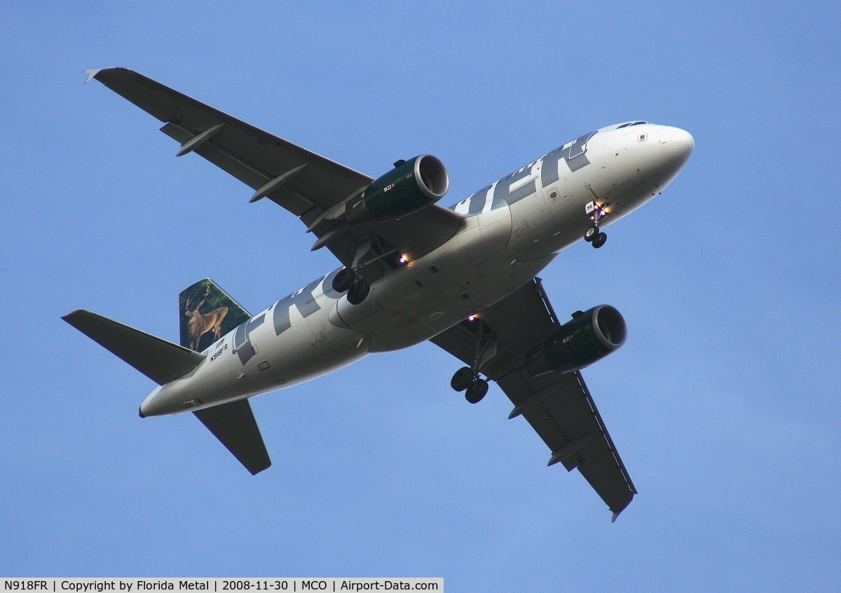 N918FR, 2003 Airbus A319-111 C/N 1943, Frontier 