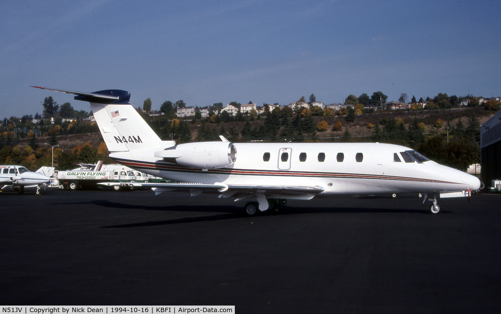 N51JV, 1984 Cessna 650 Citation III C/N 650-0050, KBFI (Seen here as N44M this airframe is currently registered N51JV as posted)