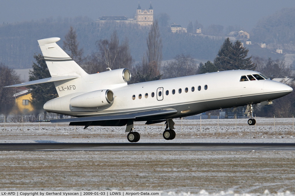 LX-AFD, 2007 Dassault Falcon 900DX C/N 615, winter opening 2009