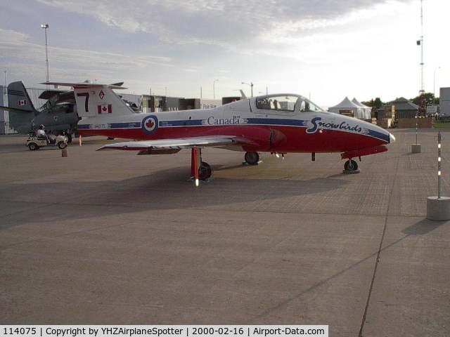 114075, Canadair CT-114 Tutor C/N 1075, SNOWBIRD'S number 7 tudor aircraft at the CFB Shearwater Airshow