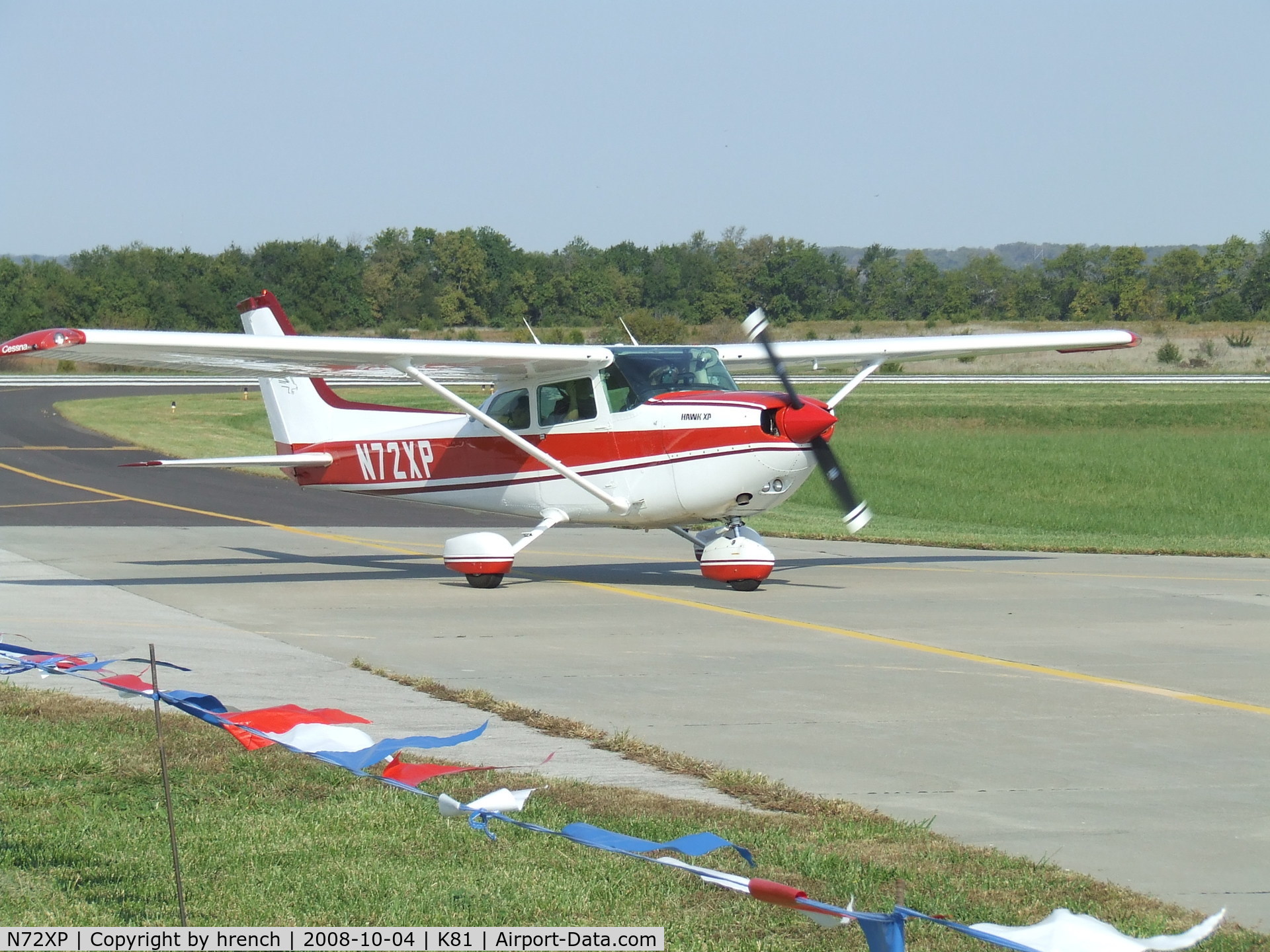 N72XP, 1977 Cessna R172K Hawk XP C/N R1722396, N72XP on the ground Miami Co Airport Day