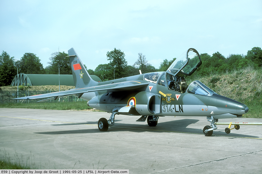 E59, Dassault-Dornier Alpha Jet E C/N E59, We visited Toul on our way back from Switzerland. A nice combination!