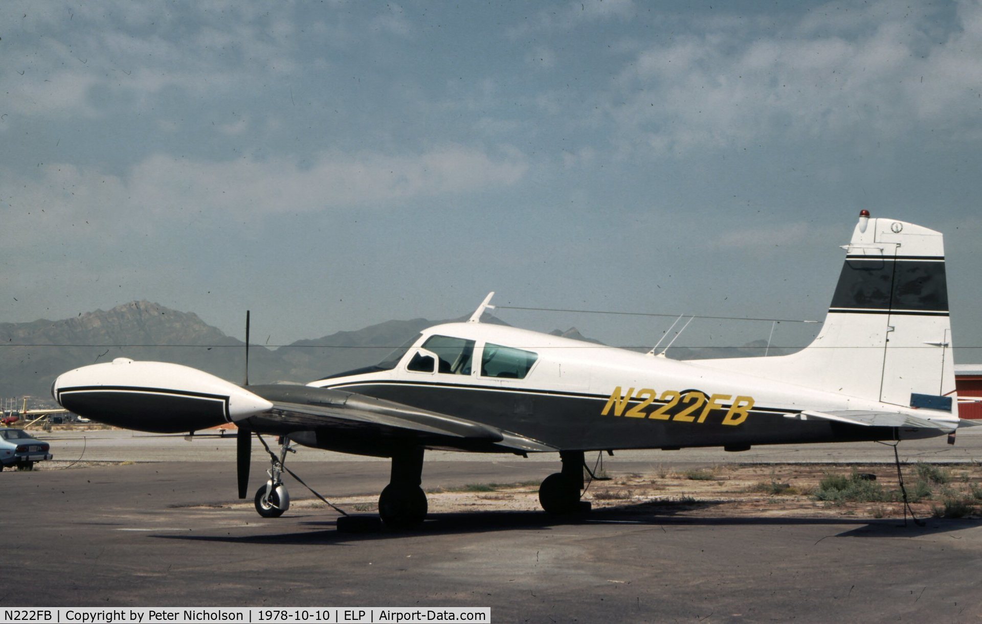 N222FB, 1958 Cessna U-3A Blue Canoe (310A) C/N 38112, This Blue Canoe ex 58-2138 was seen at El Paso in October 1978.