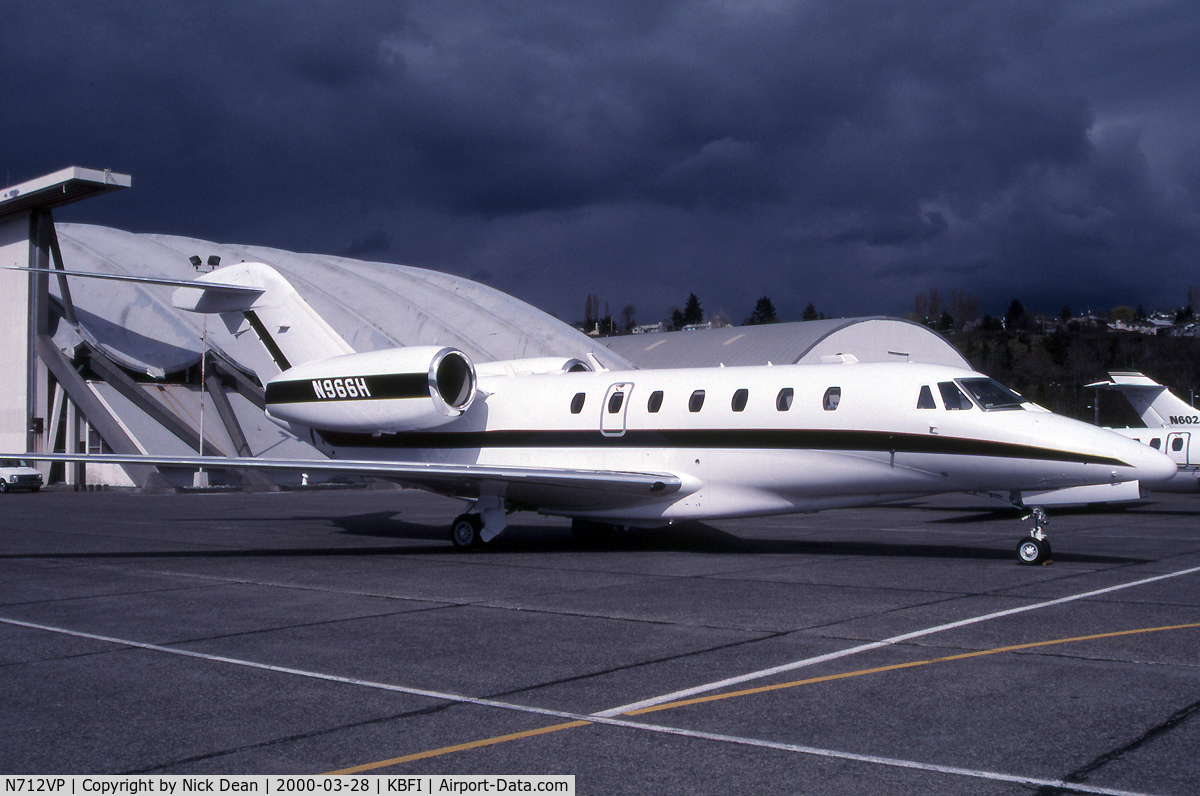 N712VP, 1997 Cessna 750 Citation X Citation X C/N 750-0012, KBFI (Seven airframes have carried N966H this Slicer is now registered N712VP as posted)