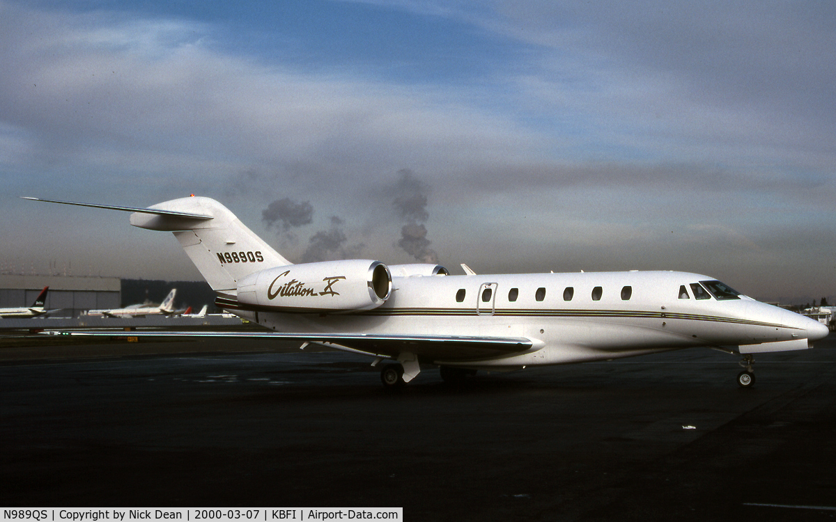 N989QS, 1999 Cessna 750 Citation X Citation X C/N 750-0089, KBFI