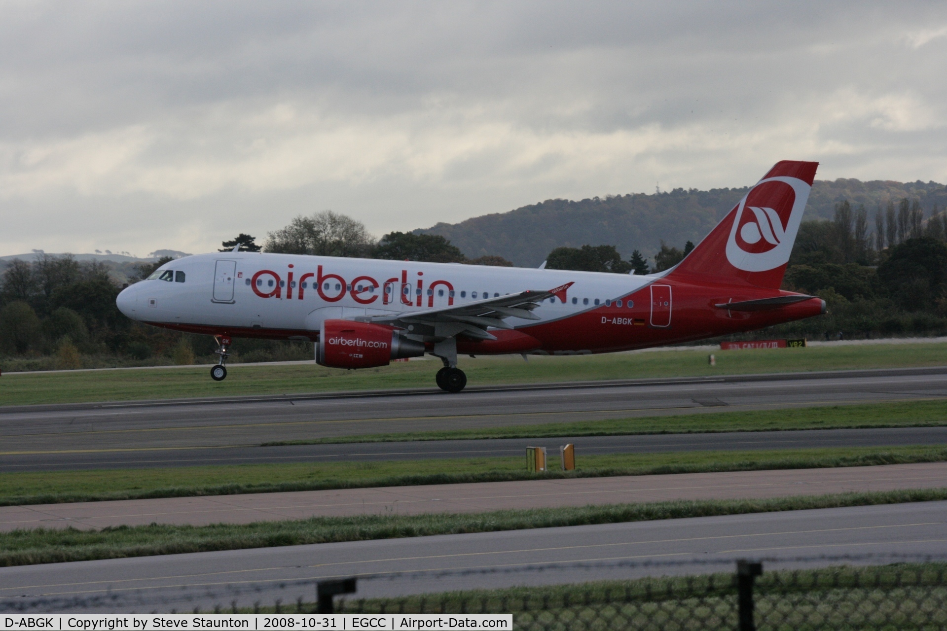 D-ABGK, 2008 Airbus A319-112 C/N 3447, Taken at Manchester Airport, October 2008