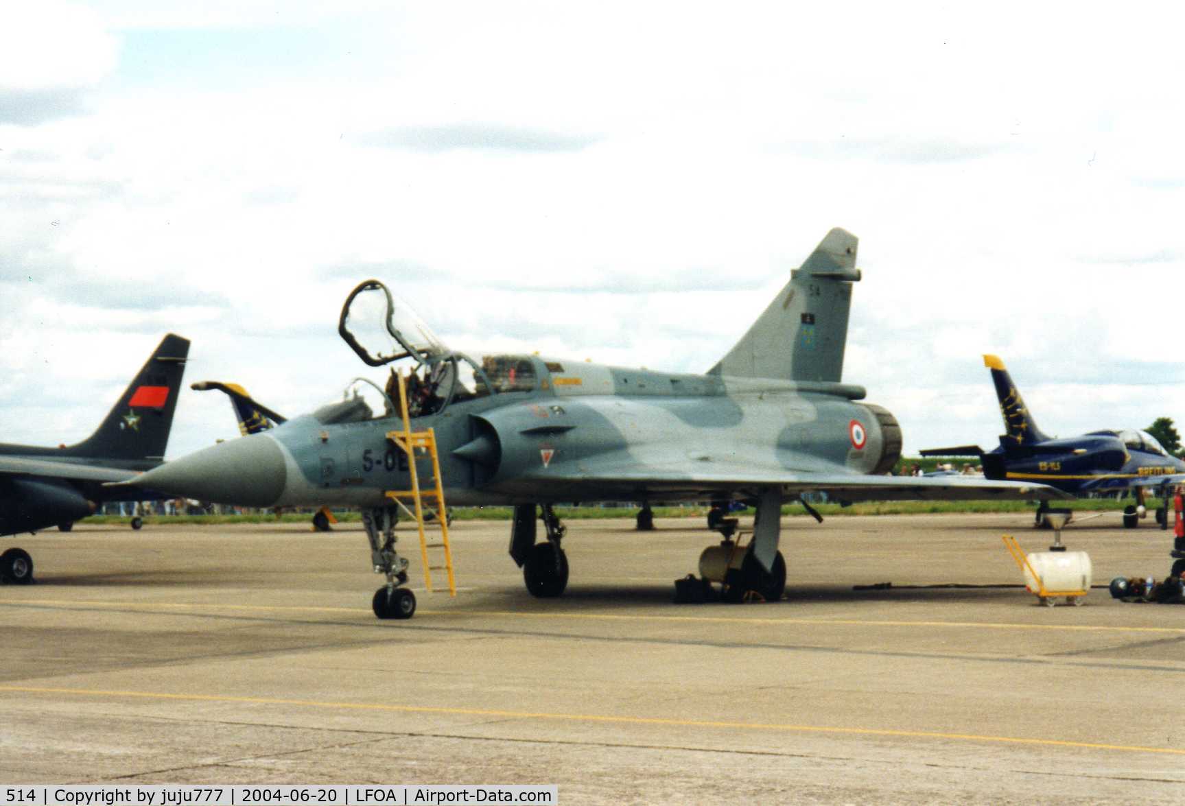 514, Dassault Mirage 2000B C/N 164, on display at Avord