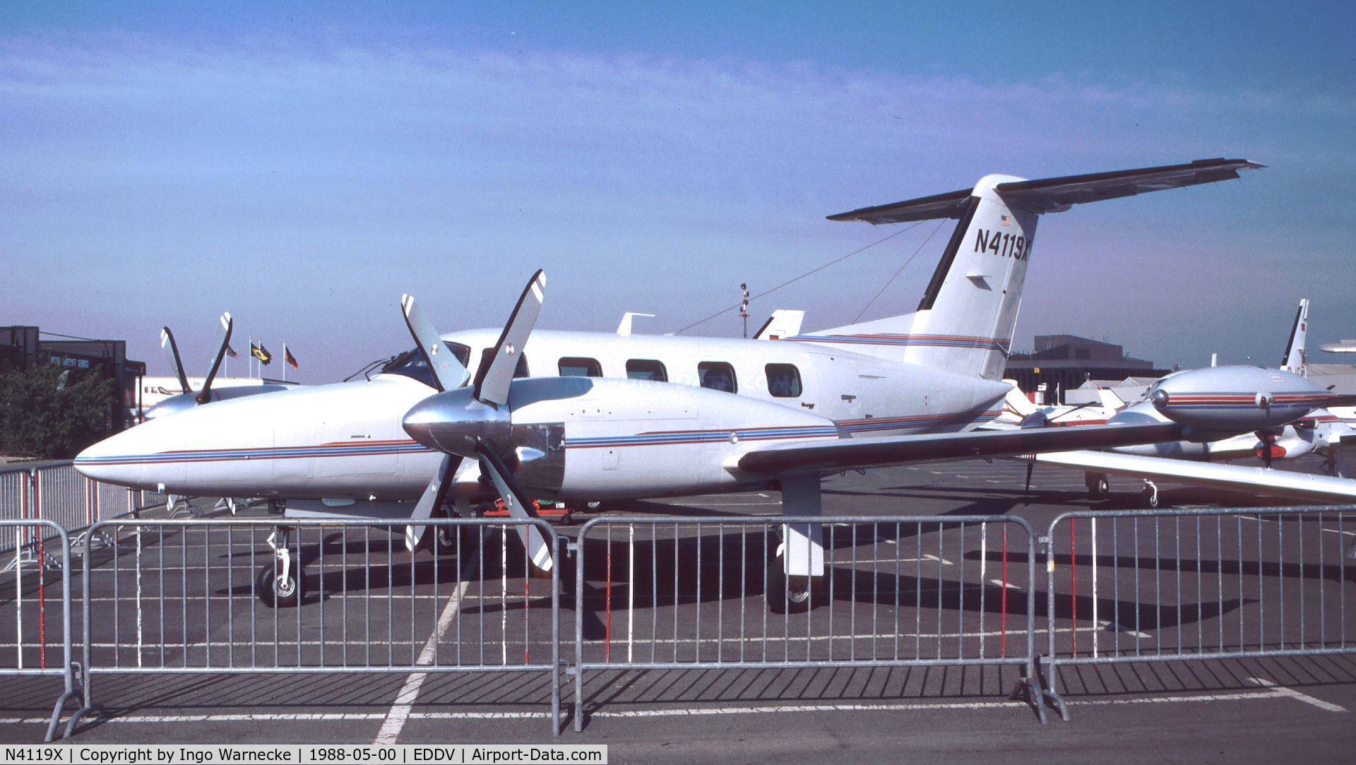 N4119X, 1985 Piper PA-42-1000 Cheyenne 400LS C/N 42-5527028, Piper PA-42-1000 Cheyenne 400 at the ILA 1988, Hannover