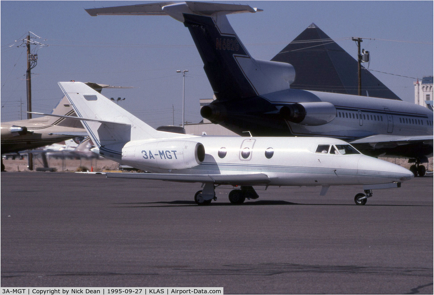 3A-MGT, 1974 Dassault Falcon 10 C/N 019, KLAS