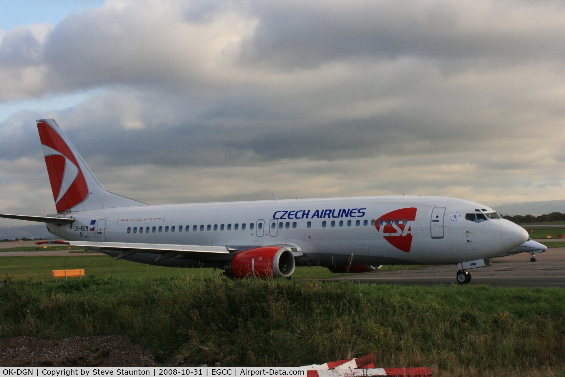 OK-DGN, Boeing 737-45S C/N 28474, Taken at Manchester Airport, October 2008