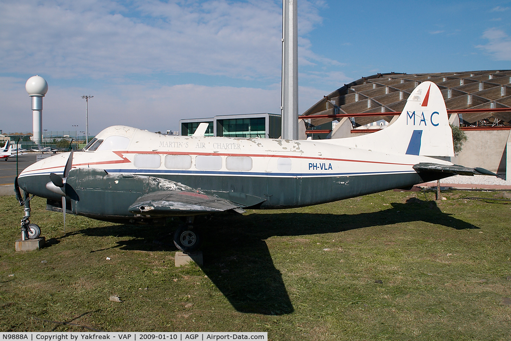 N9888A, 1963 De Havilland DH-104 Dove 7A C/N 04534, Martinair Dove marked as PH-VLA
