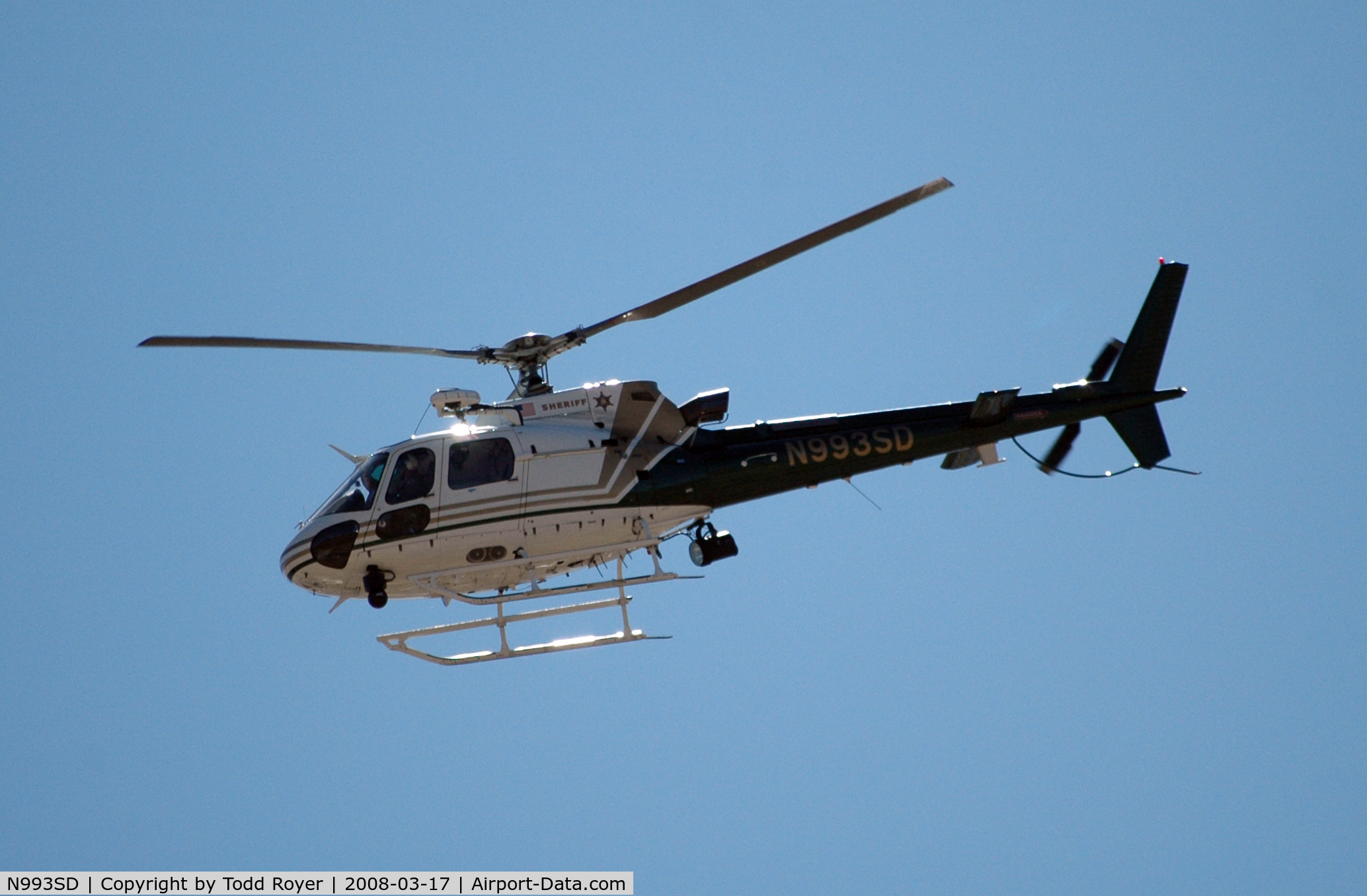 N993SD, Eurocopter AS-350B-3 Ecureuil Ecureuil C/N 4045, On patrol in Moreno Valley