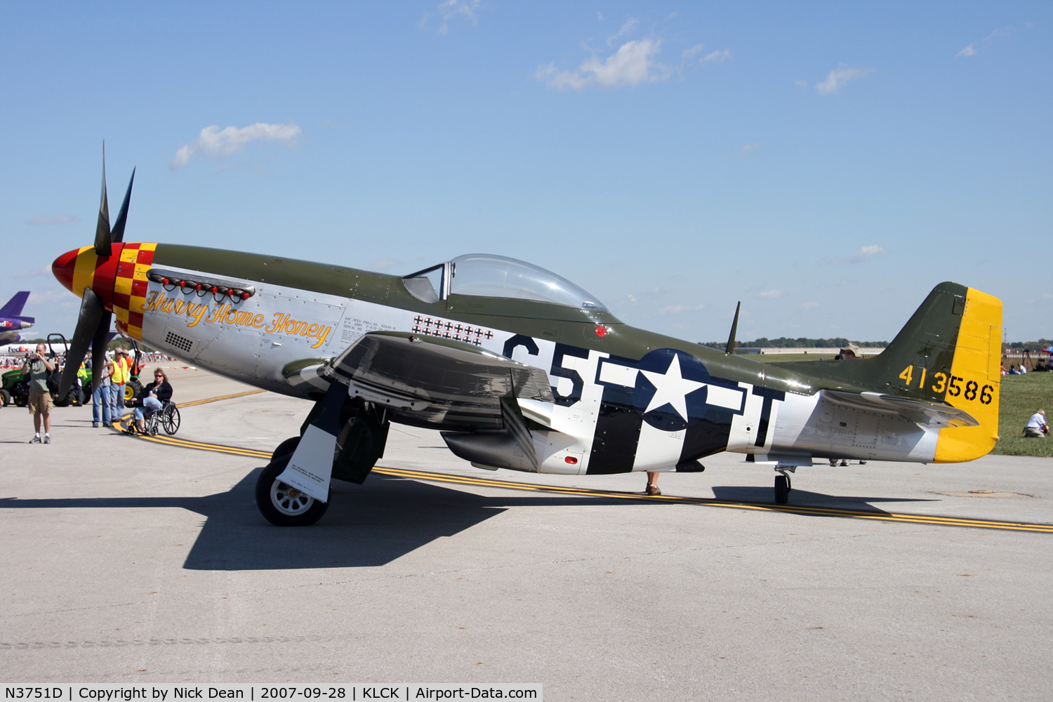 N3751D, 1944 North American P-51D Mustang C/N 122-39665, KLCK C/N 122-39665
