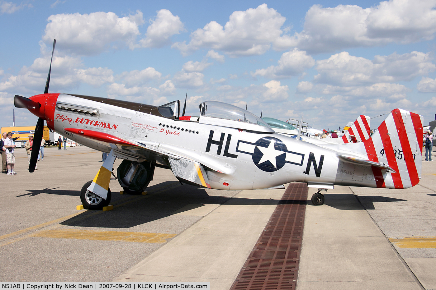 N51AB, 1944 North American P-51D Mustang C/N 44-14777, KLCK (This aircraft is a Commonwealth CA-18 MK21 not as posted a North American build the aircraft C/N is 1425