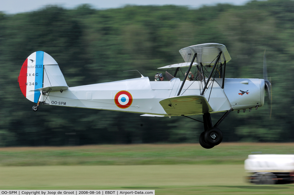 OO-SPM, Stampe-Vertongen SV-4C C/N 349, According to the markings on the fin this airframe was license built by SNCAN.