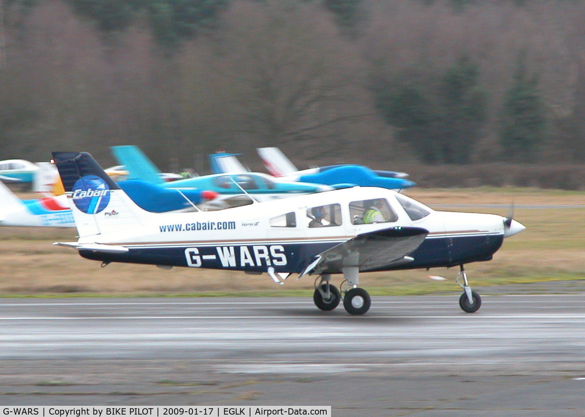 G-WARS, 1997 Piper PA-28-161 Cherokee Warrior III C/N 2842022, JUST LANDED RWY 25