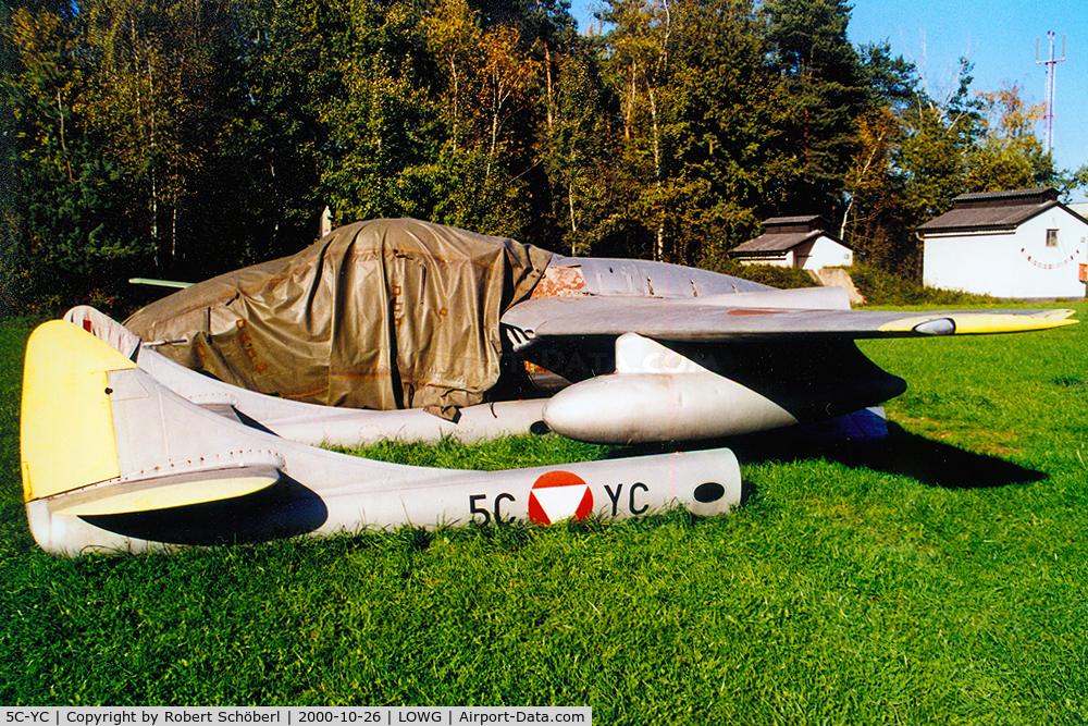 5C-YC, De Havilland DH-115 Vampire T.55 C/N 15797, Now stored at the Austrian Aviation Museum at LOWG/GRZ