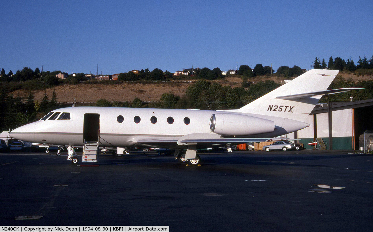 N240CK, 1966 Dassault Falcon 20C C/N 24, KBFI (Seen here as N25TX and currently registered N240CK as posted for c/n & type accuracy)