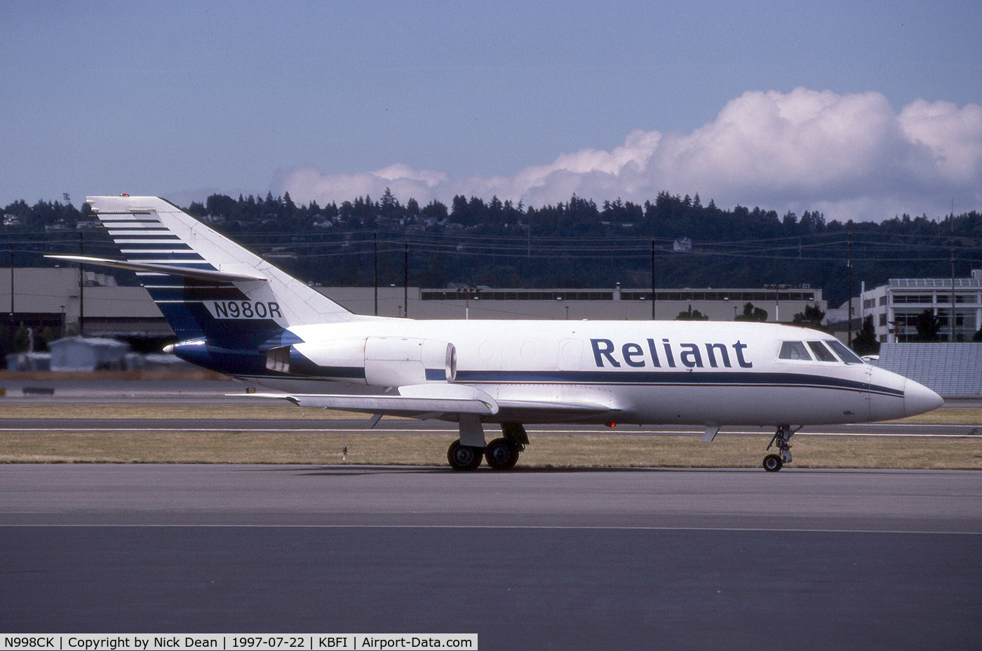 N998CK, 1967 Dassault Falcon 20 C/N 98, KBFI (Seen here as N980R and currently registered N998CK as posted)