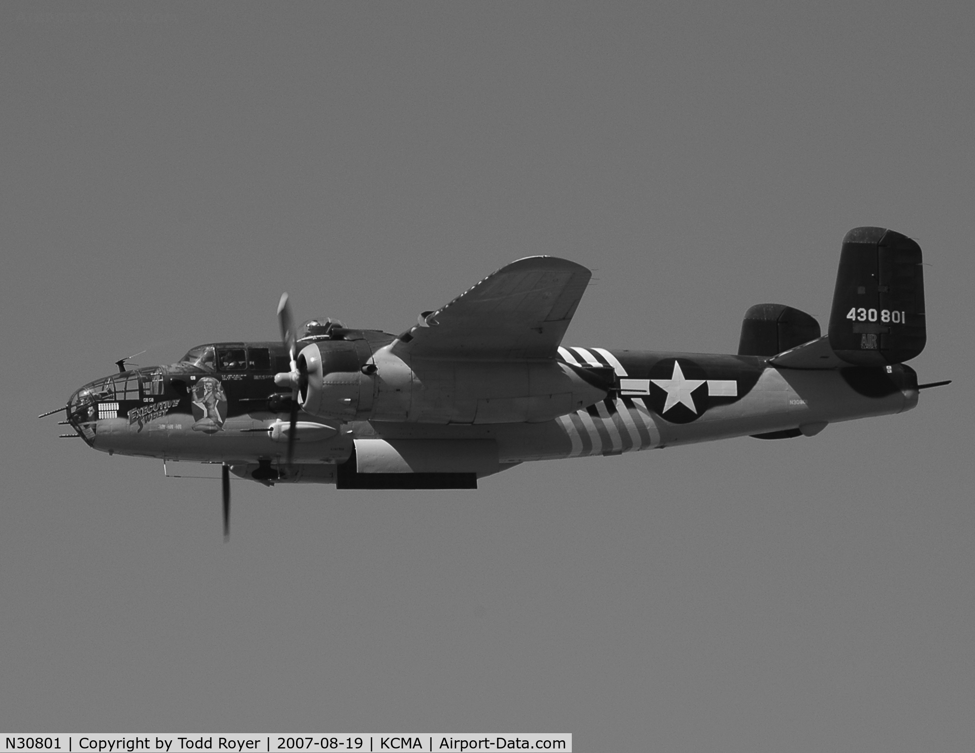 N30801, 1944 North American TB-25N Mitchell C/N 108-34076, Camarillo airshow 2007