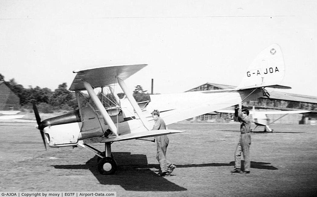 G-AJOA, 1940 De Havilland DH-82A Tiger Moth II C/N 83167, TIGER MOTH BEING MANHANDLED