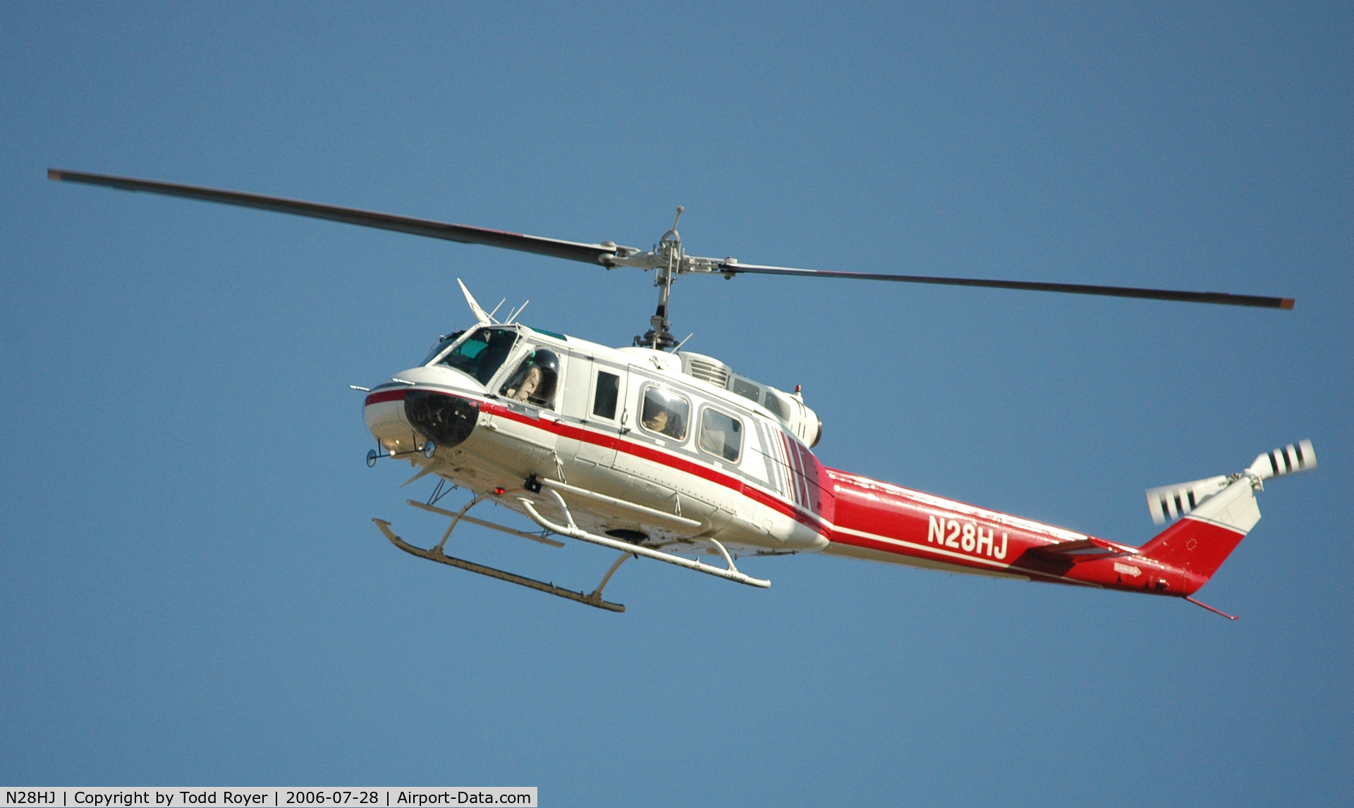 N28HJ, 1968 Bell 205A-1 C/N 30006, Working a fire near Frazier Park, California.