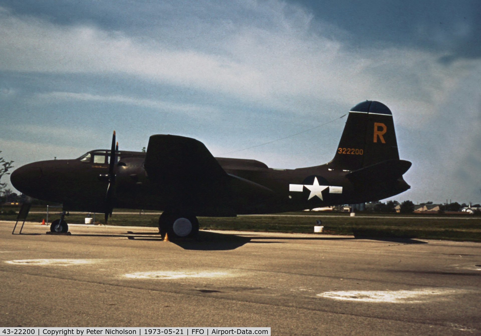 43-22200, 1943 Douglas A-20G Havoc C/N 21847, Another variation of earlier colour scheme on the Havoc at the USAF Museum.