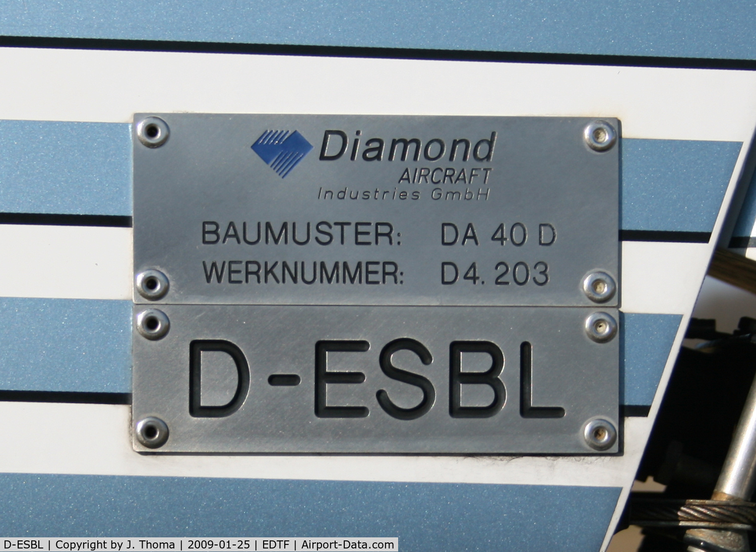 D-ESBL, 2006 Diamond DA-40D Diamond Star C/N D4.203, Diamond DA-40 TDI