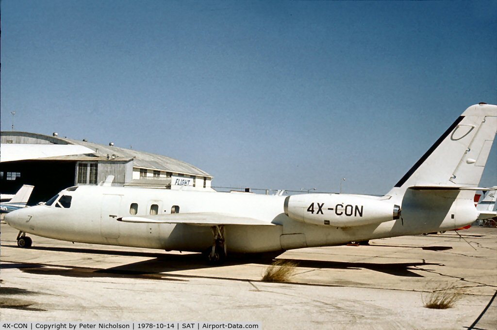 4X-CON, 1967 Israel Aircraft Industries 1121 C/N 55, As seen at San Antonio in 1978 prior to US registration.