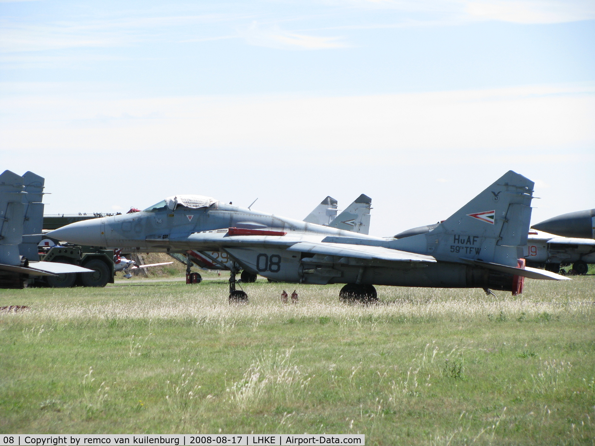 08, Mikoyan-Gurevich MiG-29B C/N 35151/4601, open door Kecskemet stored